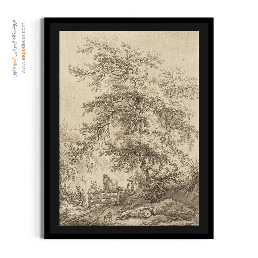 خرید تابلو بوم نقاشی دریاچه و جنگل - تابلو نقاشی های معروف - اسپو دکور