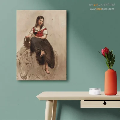 خرید تابلو بوم نقاشی خورشید درختان