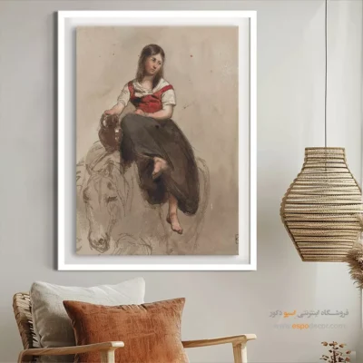 خرید تابلو بوم نقاشی خورشید درختان - تابلو نقاشی های معروف - اسپو دکور