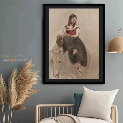 خرید تابلو بوم نقاشی خورشید درختان - تابلو نقاشی های معروف - اسپو دکور