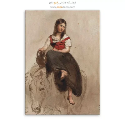 خرید تابلو بوم نقاشی خورشید درختان