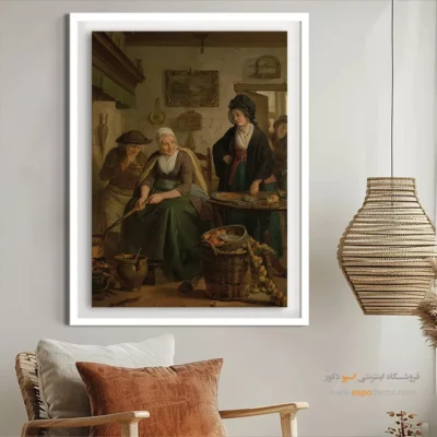 خرید تابلو بوم نقاشی طبیعت زمستانی - تابلو نقاشی های معروف - اسپو دکور