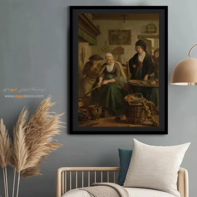 خرید تابلو بوم نقاشی طبیعت زمستانی - تابلو نقاشی های معروف - اسپو دکور