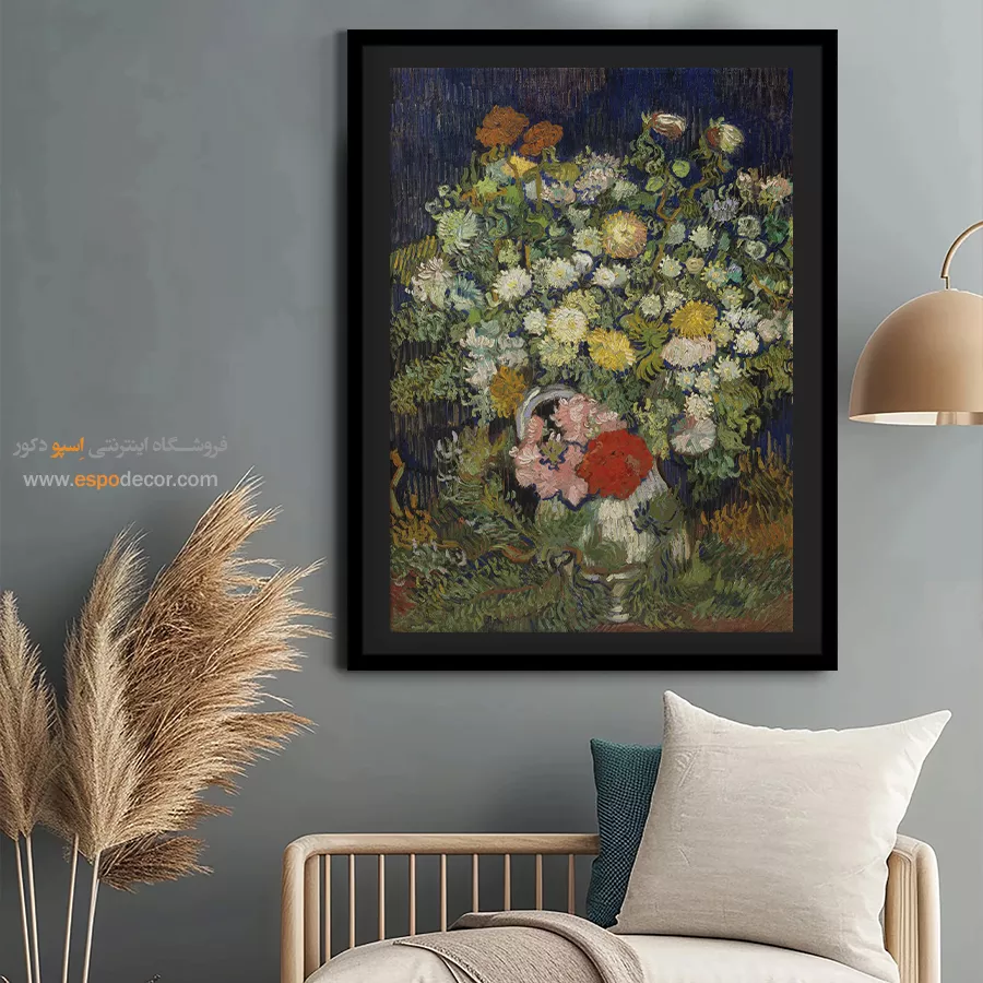 تابلو بوم نقاشی پرندگان و گلها - تابلو نقاشی های معروف - اسپو دکور