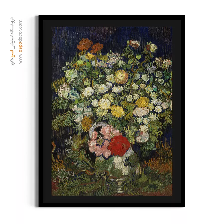 تابلو بوم نقاشی پرندگان و گلها - تابلو نقاشی های معروف - اسپو دکور