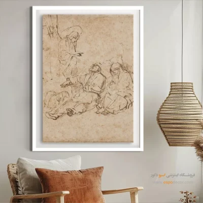 تابلو بوم نقاشی درختان سایه‌دار - تابلو نقاشی های معروف - اسپو دکور