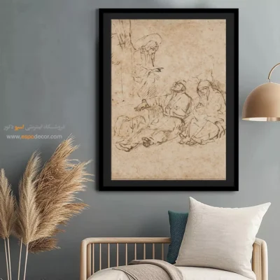 تابلو بوم نقاشی درختان سایه‌دار - تابلو نقاشی های معروف - اسپو دکور