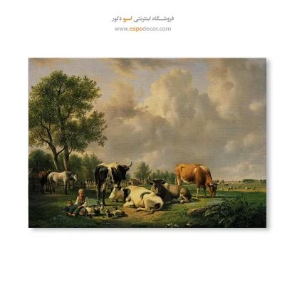 تابلو نقاشی قدیمی فیگوراتیو