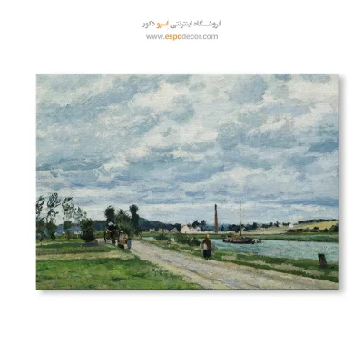 خرید تابلو نقاشی قدیمی منظره کوهستانی