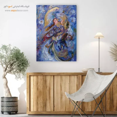 تابلو بوم عشق آسمانی اثر استاد فرشچیان