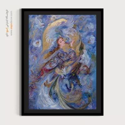 تابلو عشق آسمانی استاد فرشچیان - عشق آسمانی – تابلو نقاشی های استاد فرشچیان - اسپو دکور