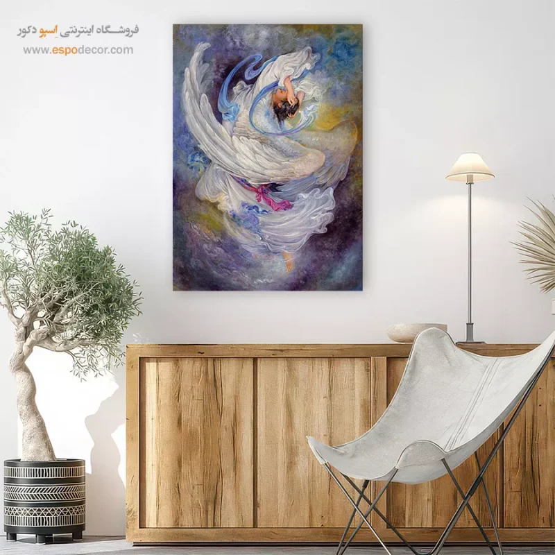 تابلو بوم دعا کردن برای گناهان انسان اثر استاد فرشچیان,تابلو