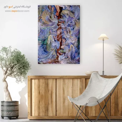 بوم کنواس گردباد مقدس اثر استاد فرشچیان