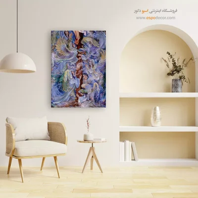 بوم کنواس گردباد مقدس اثر استاد فرشچیان