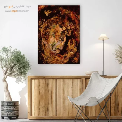 بوم کنواس رشد اثر استاد فرشچیان