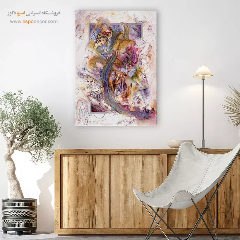 تابلو وحشیانه توسط قدرت اثر استاد فرشچیان,خرید تابلو