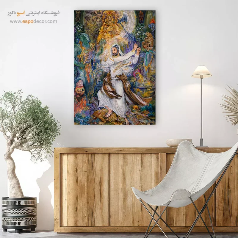 بوم کنواس ابراهیم اثر استاد فرشچیان,تابلو