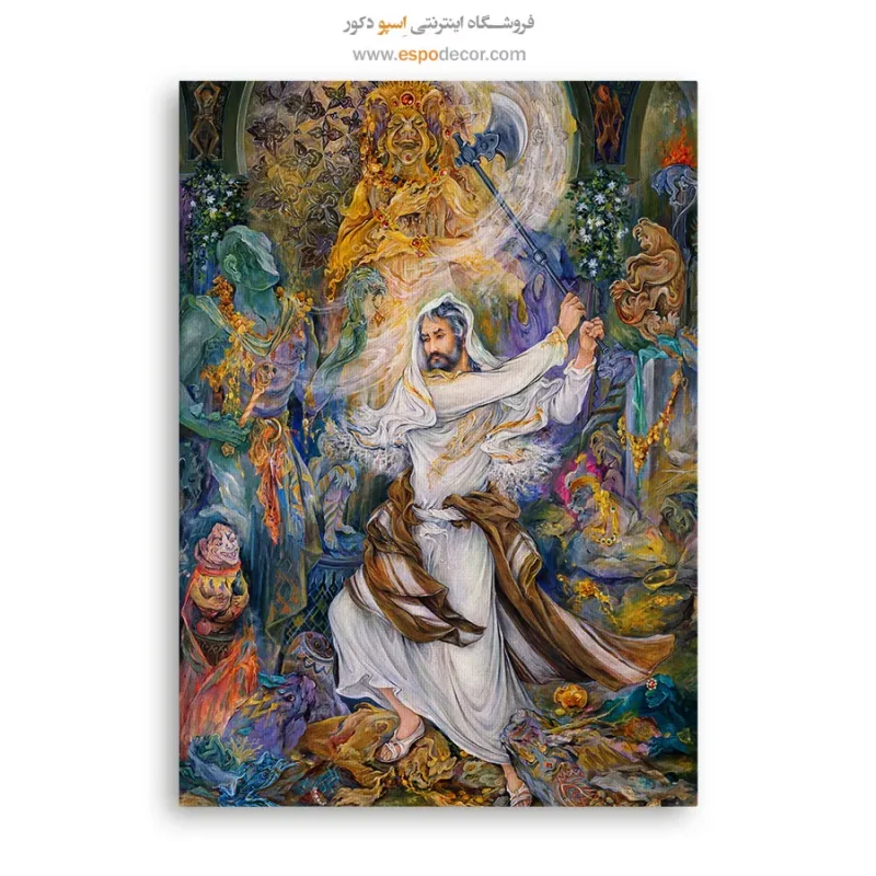 بوم کنواس ابراهیم اثر استاد فرشچیان