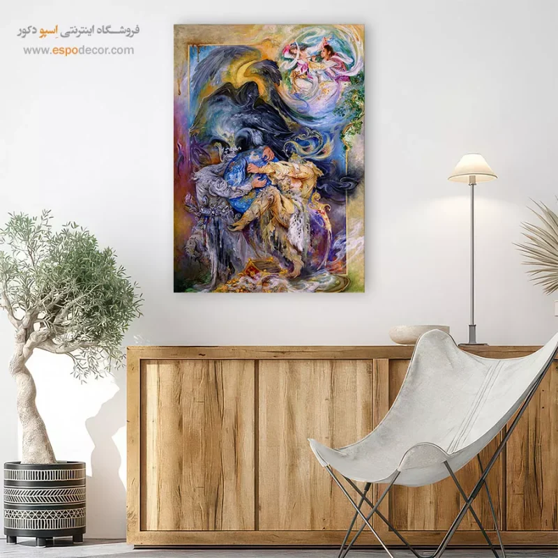 تابلو بوم محکوم به نابودی اثر استاد فرشچیان,خرید تابلو