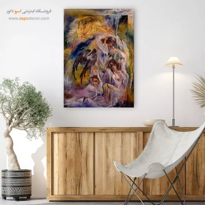 تابلو بوم افسانه ای از زندگی اثر استاد فرشچیان,تابلو