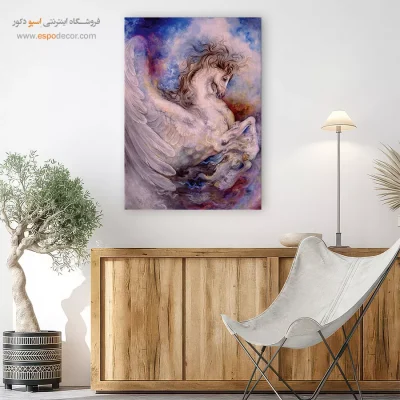 تابلو بوم رنگين كمان اثر استاد فرشچیان,خرید تابلو