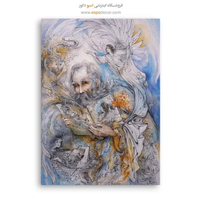 تابلو بوم کتاب مقدس اثر استاد فرشچیان,تابلو