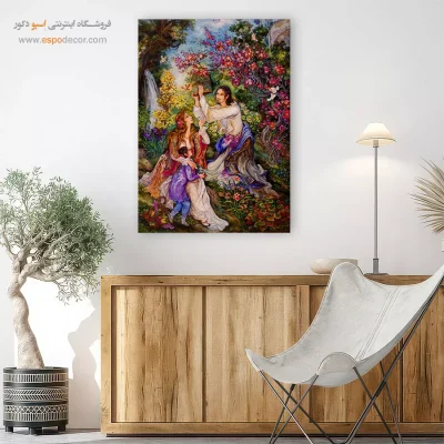 تابلو بوم آزاد باش ای پرنده اثر استاد فرشچیان,تابلو