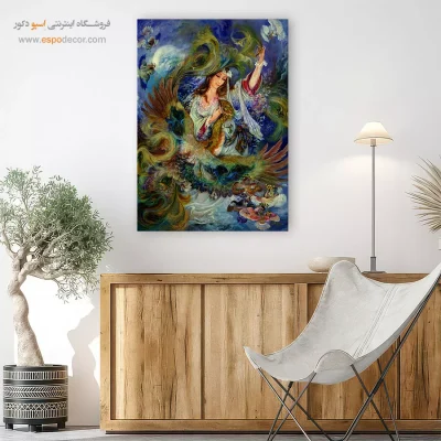 تابلو بوم شب های غرق جادو اثر استاد فرشچیان