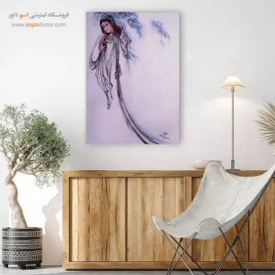 بوم کنواس مخلوق توهم اثر استاد فرشچیان,تابلو