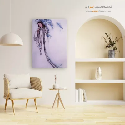 بوم کنواس مخلوق توهم اثر استاد فرشچیان,تابلو