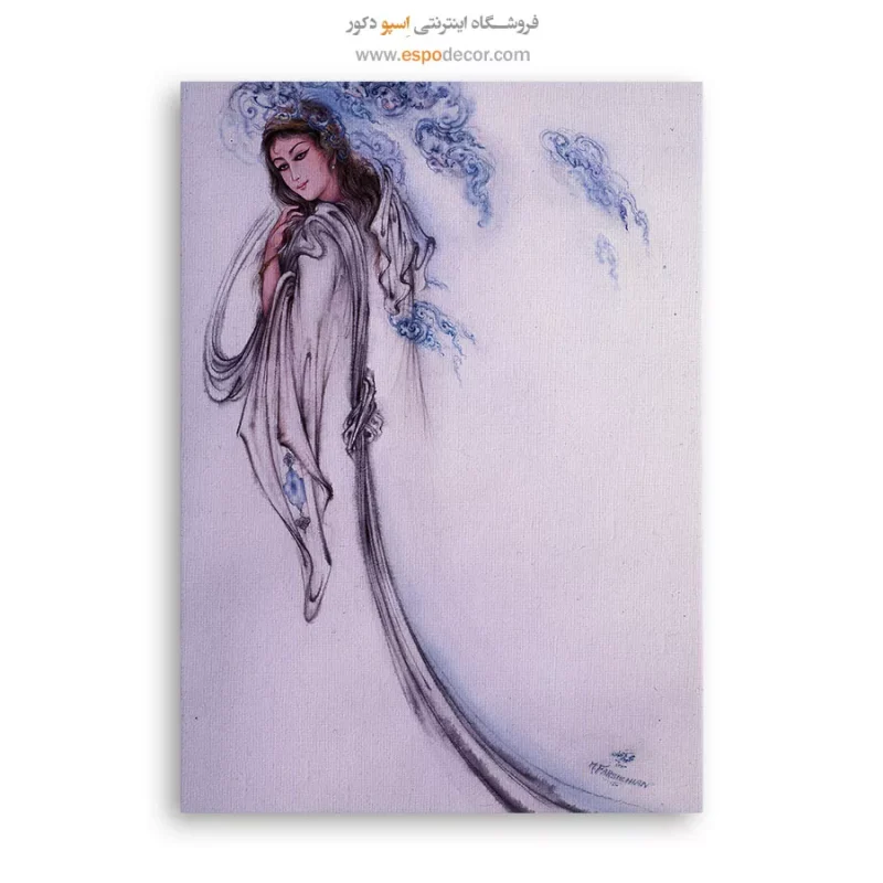 بوم کنواس مخلوق توهم اثر استاد فرشچیان