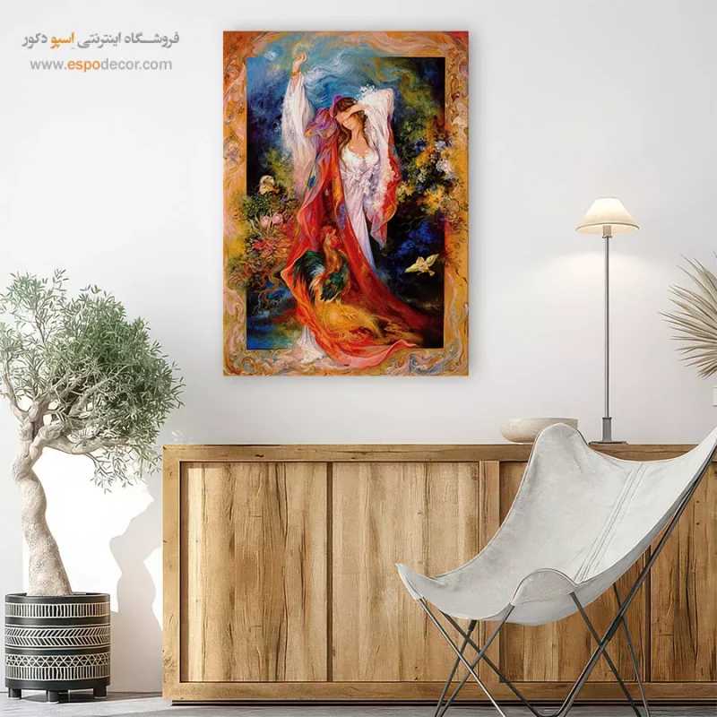 تابلو بوم ترانه دلربا اثر استاد فرشچیان,خرید تابلو