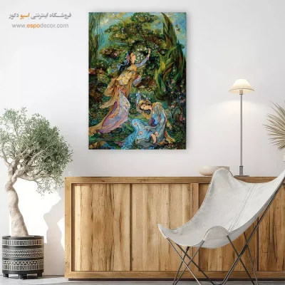 تابلو بوم همه چیز زندگی است اثر استاد فرشچیان,تابلو