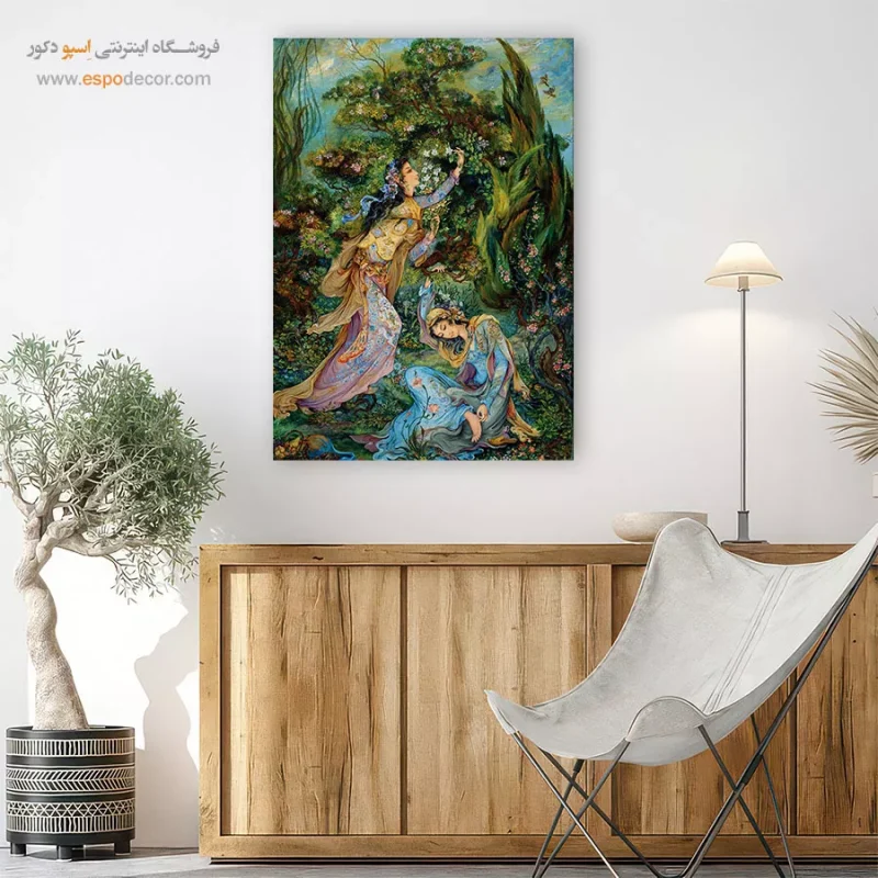 تابلو بوم همه چیز زندگی است اثر استاد فرشچیان,تابلو