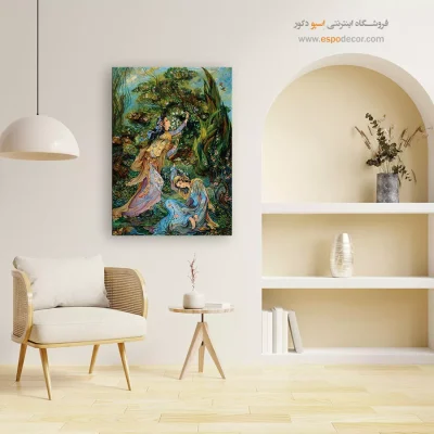 تابلو بوم همه چیز زندگی است اثر استاد فرشچیان,تابلو