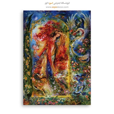 بوم کنواس راز پنهان اثر استاد فرشچیان,خرید تابلو
