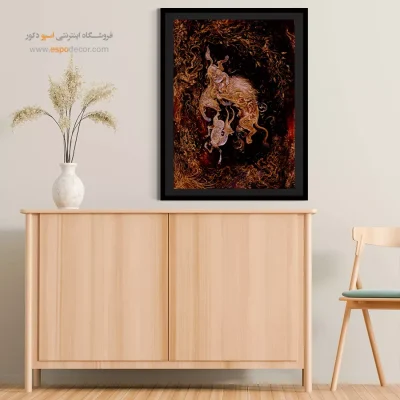 تابلو مبارزه برای بقا استاد فرشچیان - مبارزه برای بقا – تابلو نقاشی های استاد فرشچیان - اسپو دکور