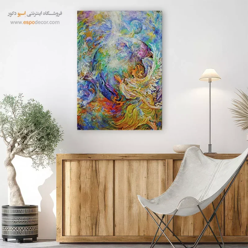 تابلو بوم نیایش اثر استاد فرشچیان,خرید تابلو