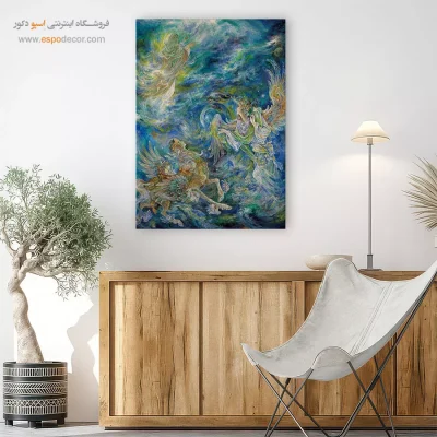 تابلو بوم آسمان چهارم (معراج) اثر استاد فرشچیان,تابلو