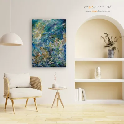 تابلو بوم آسمان چهارم (معراج) اثر استاد فرشچیان,تابلو