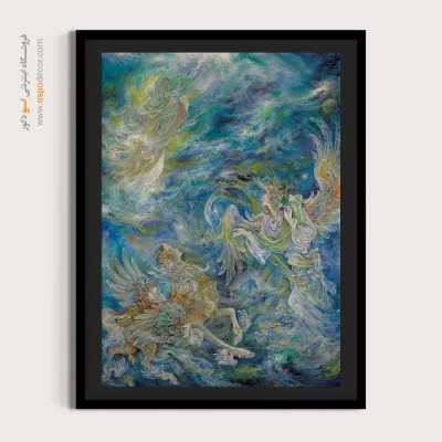 تابلو آسمان چهارم (معراج) استاد فرشچیان - آسمان چهارم (معراج) – تابلو نقاشی های استاد فرشچیان - اسپو دکور