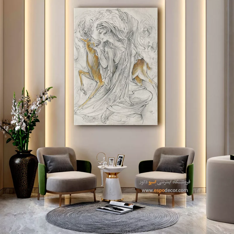 تابلو بوم مطالعه 2 اثر استاد فرشچیان,تابلو