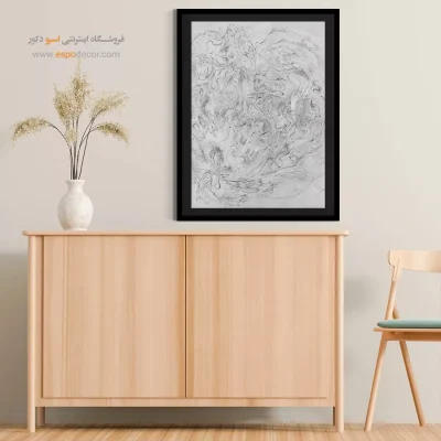 آشوب ذهن، وحدت در کثرت، طرح پیچیده، تراکم خط - مطالعه 4 – تابلو نقاشی های استاد فرشچیان - اسپو دکور