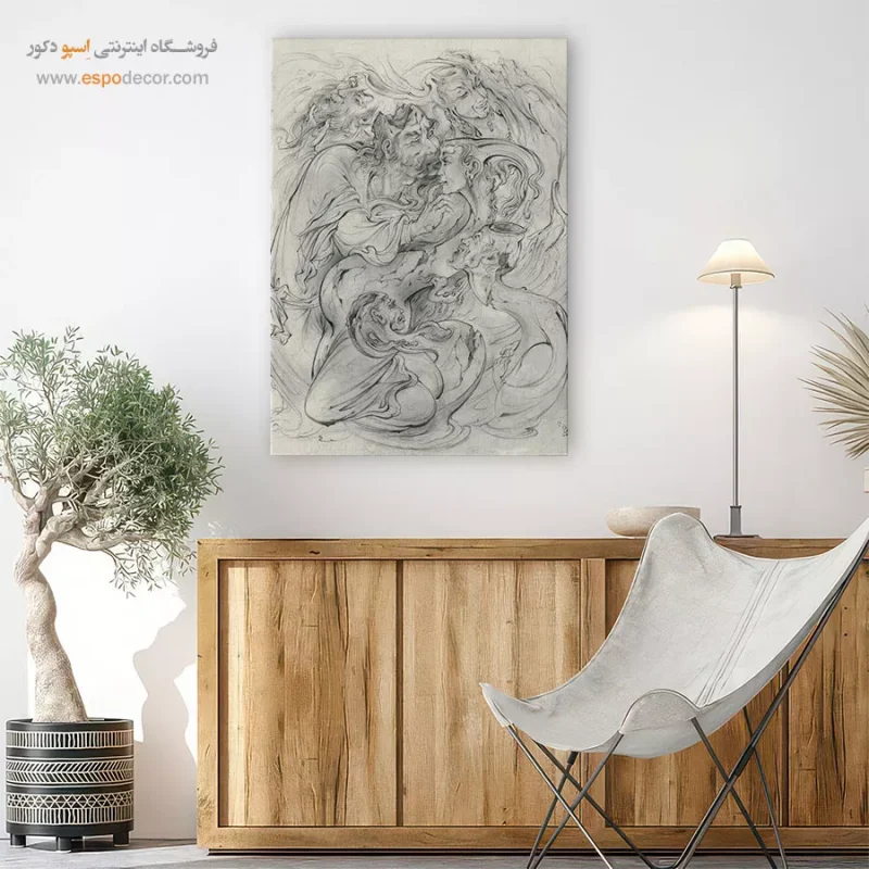 تابلو بوم مطالعه 7 اثر استاد فرشچیان,خرید تابلو