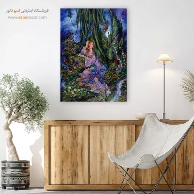 بوم کنواس عبادت اثر استاد فرشچیان,خرید تابلو