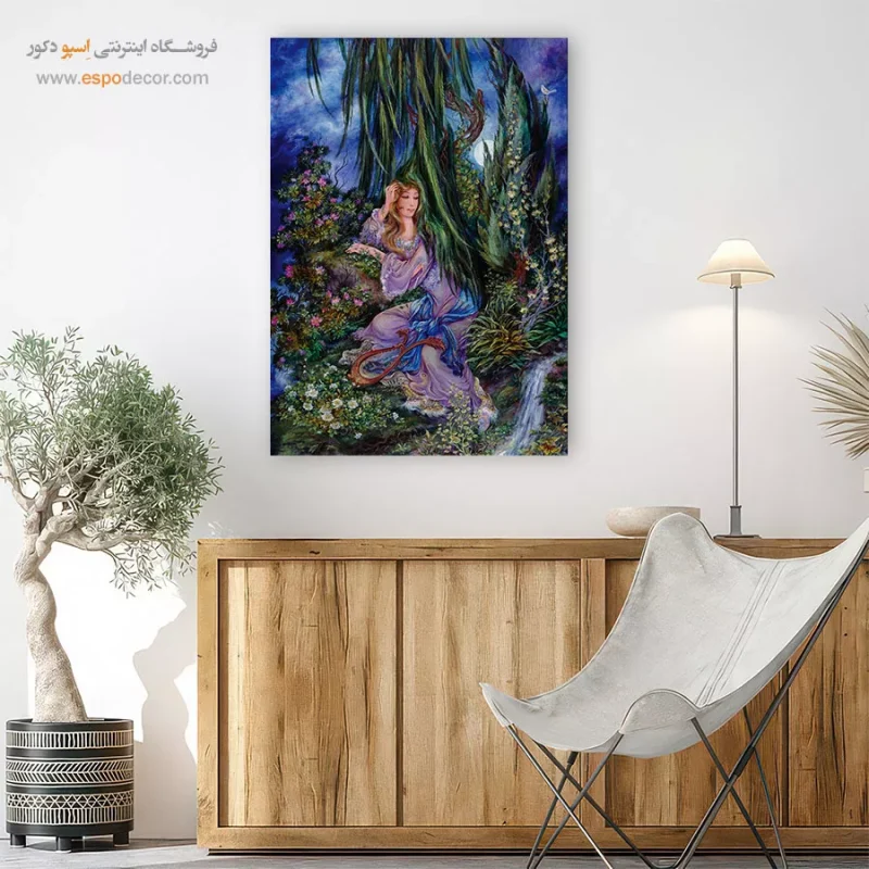 بوم کنواس عبادت اثر استاد فرشچیان,خرید تابلو