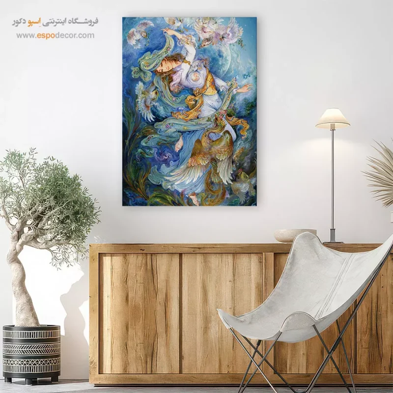 بوم کنواس ماه طلسم شده,تابلو