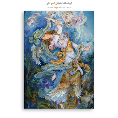بوم کنواس ماه طلسم شده,تابلو