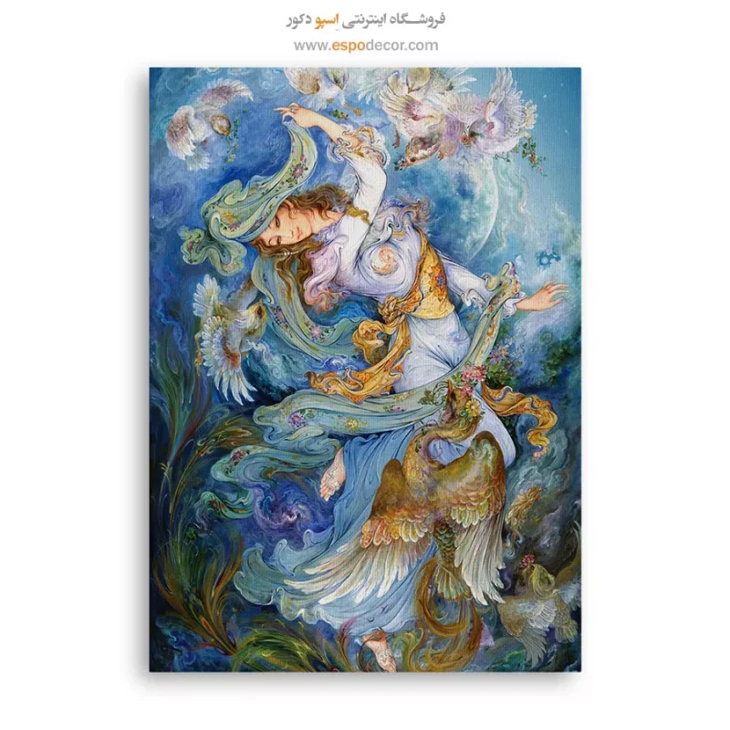 بوم کنواس ماه طلسم شده,تابلو