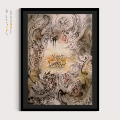 تابلو محاصره شده استاد فرشچیان - محاصره شده – تابلو نقاشی های استاد فرشچیان - اسپو دکور